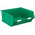 RS PRO PP Storage Bin, 180mm x 419mm, Green