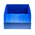 RS PRO Storage Bin, 100mm x 200mm, Blue