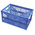 RS PRO 60L Blue PP Large Folding Crate, 290mm x 575mm x 380mm
