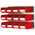 RS PRO PP Storage Bin, 75mm x 100mm, Red