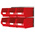 RS PRO PP Storage Bin, 132mm x 150mm, Red