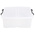 RS PRO 24L Transparent Polymer Medium Storage Box, 190mm x 395mm x 500mm
