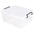 RS PRO 24L Transparent Polymer Medium Storage Box, 190mm x 395mm x 500mm