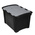 RS PRO 60L Black, Grey PP Large Storage Box, 385mm x 595mm x 412mm