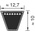 OPTIBELT Drive Belt, belt section SPA, 1800mm Length