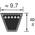 OPTIBELT Drive Belt, belt section SPZ, 1400mm Length