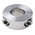 Huco Shaft Collar Two Piece Clamp Screw, Bore 20mm, OD 40mm, W 15mm, Stainless Steel