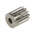 RS PRO Steel 12 Teeth Spur Gear, 0.8 Module, 4mm Bore Diam, 9.6mm Pitch Diam, 11.2mm Hub Diam