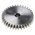 RS PRO Steel 30 Teeth Spur Gear, 1 Module, 6mm Bore Diam, 30mm Pitch Diam, 14mm Hub Diam