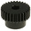 RS PRO Steel 28 Teeth Spur Gear, 1 Module, 8mm Bore Diam, 28mm Pitch Diam, 22mm Hub Diam