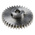 RS PRO Steel 35 Teeth Spur Gear, 1 Module, 6mm Bore Diam, 35mm Pitch Diam, 14mm Hub Diam