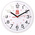 RS PRO White Analog Wall Clock, 215mm Diameter