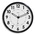 Orium Black Radio Controlled Analog Wall Clock, 360mm Diameter