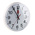 RS PRO White Radio Controlled Analog Wall Clock, 255mm Diameter