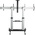 StarTech.com Floor Mounting Mobile TV Stand for 2 x Screen, 60in Screen Size