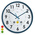Orium Blue, White Analogue Desktop, Wall Clock With CO2 Sensor, 35cm Diameter