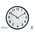 Orium Black Radio Controlled Analog Wall Clock, 300mm Diameter