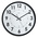 Orium Black Radio Controlled Analog Wall Clock, 300mm Diameter