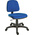 RS PRO Blue Fabric Typist Chair, 90kg Weight Capacity