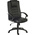 RS PRO Black Leather Faced Executive Chair, 115kg Weight Capacity