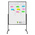 Legamaster Wheeled White Office Divider, 2260mm Height, 1200mm Width
