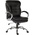 RS PRO Black Leather Executive Chair, 120kg Weight Capacity