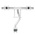 Fellowes Desk Mounting Monitor Arm for 2 x Screen, 32in Screen Size