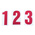 RS PRO Red Self Adhesive Numbers, 50mm Character Height