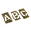 AT Brown 105 Piece Brass Stencil Letters & Numbers, 51mm Character Height