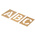 AT Brown 30 Piece Brass Stencil Letters, 76mm Character Height