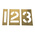AT Brown 13 Piece Brass Stencil Numbers, 76mm Character Height