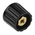 RS PRO 21.3mm Black Potentiometer Knob for 6.4mm Shaft Slotted