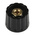RS PRO 21.3mm Black Potentiometer Knob for 6.4mm Shaft Slotted