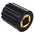 RS PRO 14.7mm Black Potentiometer Knob for 6mm Shaft Screw Fix