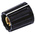 RS PRO 14.7mm Black Potentiometer Knob for 6mm Shaft Screw Fix
