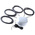 Mobilemark LTM-502-3C3C3C3C2C-WHT-180 Dome Multiband Antenna with SMA Connector, 2G (GSM/GPRS), 3G (UTMS), 4G (LTE),