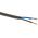 RS PRO 2 Core 0.75 mm² Mains Power Cable, Black Polyvinyl Chloride PVC Sheath 100, 6 A 300 V, 2182Y H03VV-F