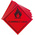 RS PRO Vinyl Safety Labels, Flammable Liquid-Text 100 mm x 100mm