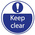 RS PRO Vinyl Mandatory Keep Clear Sign With English Text