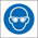 RS PRO Vinyl Mandatory Eye Protection Sign With Pictogram Only Text
