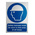 RS PRO PVC Mandatory Head Protection Sign With English Text