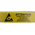 SCS Black, Yellow Paper ESD Label, Observe Precautions for Handling Electrostatic Sensitive Devices-Text 16 mm x 51mm