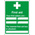 RS PRO PVC Green/White First Aid Sign, H600 mm W450mm