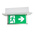 Acrylic, Steel Emergency Exit, None With Pictogram Only, Exit Sign, 410 x 240 x 140mm