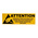 RS PRO Yellow Vinyl ESD Label, Attention-Text 100 mm x 50mm