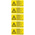 Idento Yellow PVC Safety Labels, ACHTUNG! Bei ausgeschaltetem Hauptschalter unter Spannung; ATTENTION! Voltage also