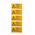 Idento Yellow PVC Safety Labels, ACHTUNG! Bei ausgeschaltetem Hauptschalter unter Spannung; ATTENTION! Voltage also
