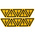 Wolk Yellow Foil Safety Labels, Warning For Dangerous Electrical Voltage-Text 50 mm x 46mm