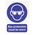 RS PRO Vinyl Mandatory Eye Protection Sign With English Text