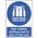 RS PRO PP Rigid Plastic Mandatory High Visibility Clothing Sign With English Text